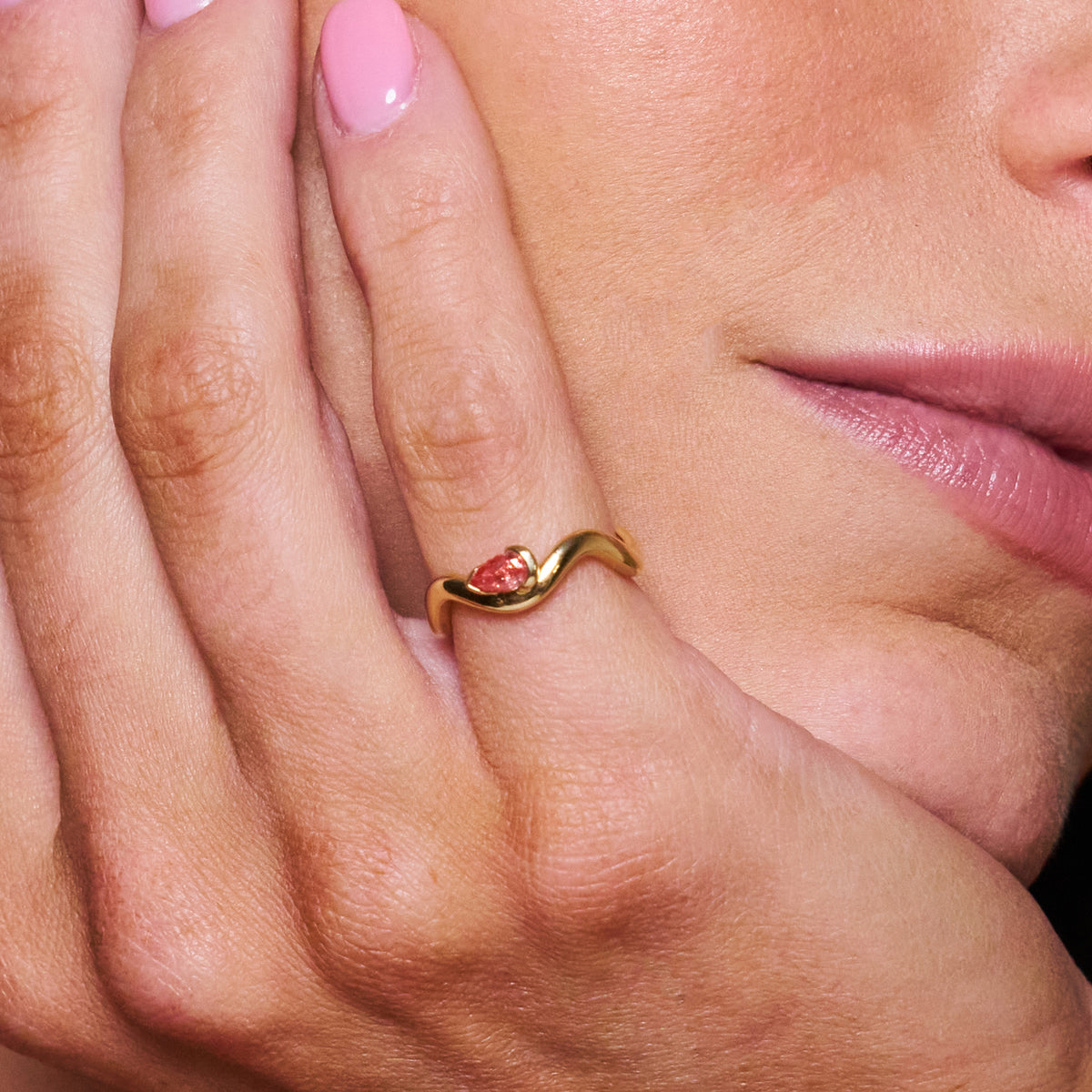 Coquette Pink Pinky Ring