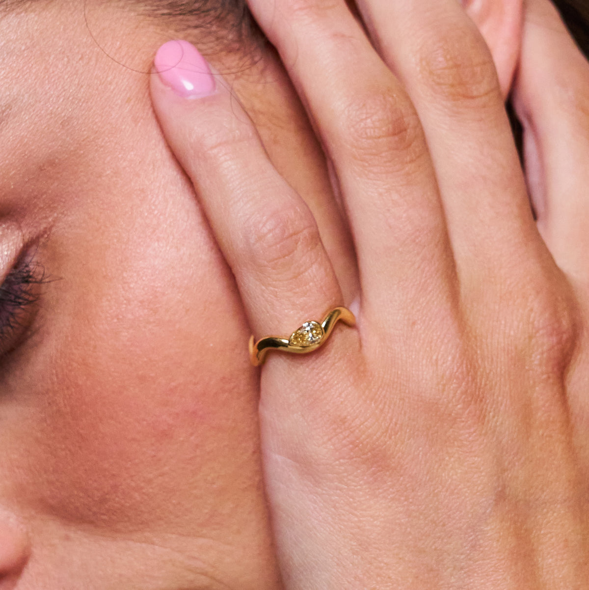Coquette Yellow Pinky Ring